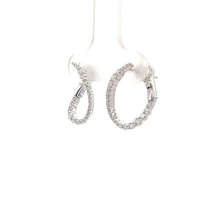 14k White Gold Diamond Earrings