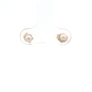 14k Yellow Gold 4mm A Akoya Pearl Studs