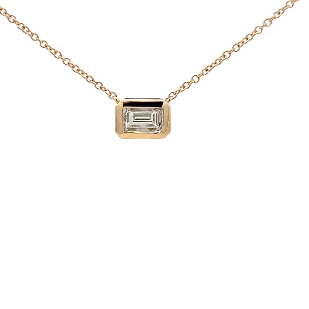 14k Yellow Gold Diamond Necklace