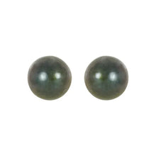 Load image into Gallery viewer, 14k Yellow Gold Black Pearl Studs
