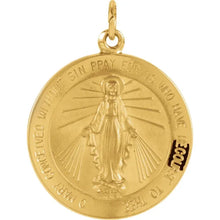 Load image into Gallery viewer, 14k Yellow Gold Miraculous Medal Pendant
