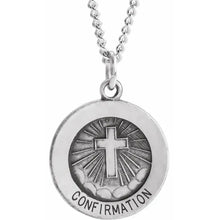 Load image into Gallery viewer, Sterling Silver Confirmation Medal Necklace
