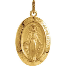 Load image into Gallery viewer, 14k Yellow Gold Miraculous Medal
