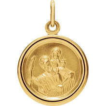 Load image into Gallery viewer, 14k Yellow Gold St. Christopher Medal Pendant
