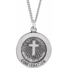 Load image into Gallery viewer, Sterling Silver Confirmation Medal Necklace
