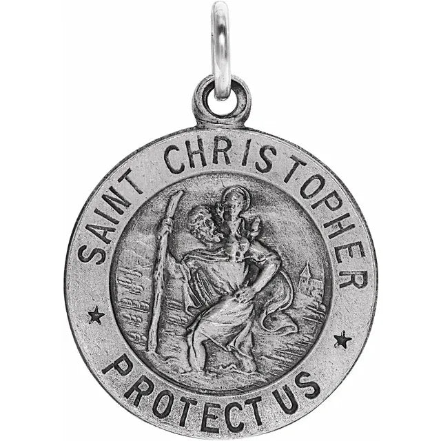 Sterling Silver St. Christopher Medal Pendant