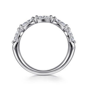 14k White Gold Diamond Band