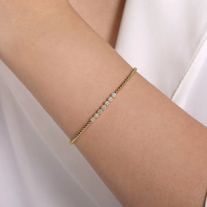 14k Yellow Gold Diamond Bracelet