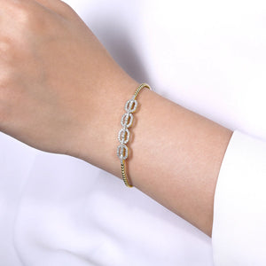 14k Yellow Gold Diamond Bracelet