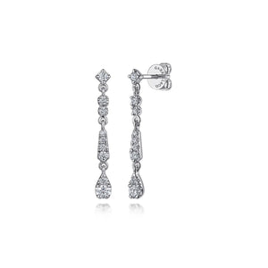 14k White Gold Diamond Earrings