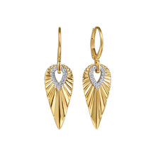 Load image into Gallery viewer, 14k Two Tone Diamond Earrings
