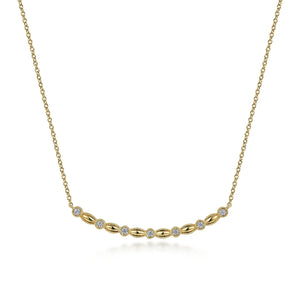 14k Yellow Gold Diamond Necklace