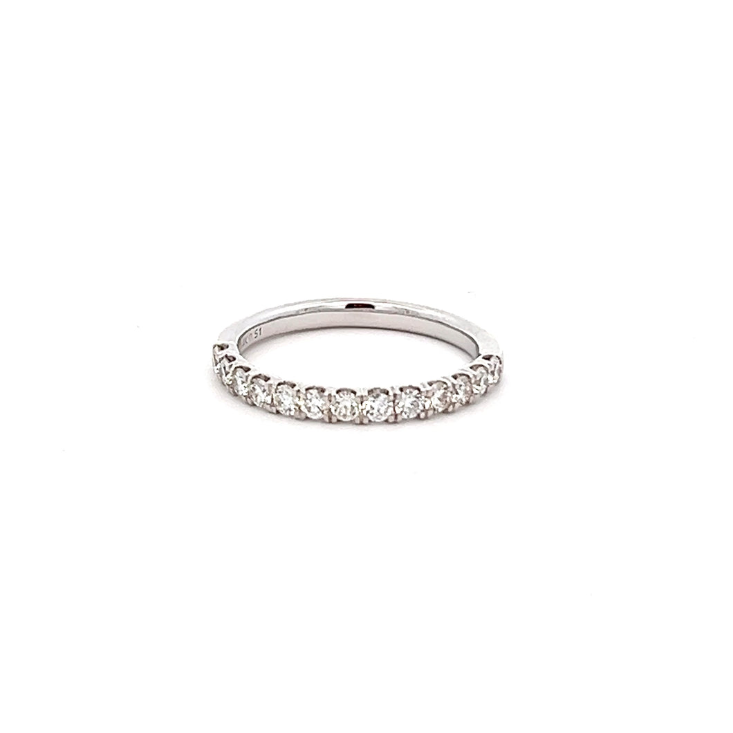 14k White Gold Diamond Band