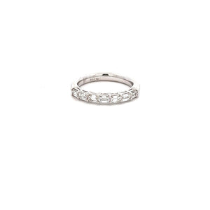 14k White Gold Diamond Band