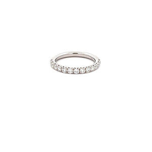 14k White Gold Diamond Band