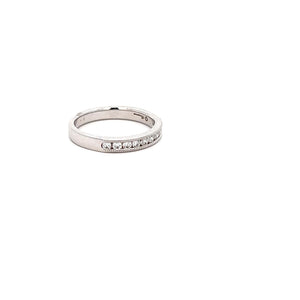 14k White Gold Diamond Band