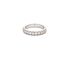 14k White Gold Diamond Band