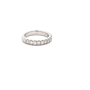 14k White Gold Diamond Band