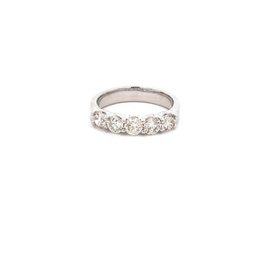 14k White Gold Diamond Band