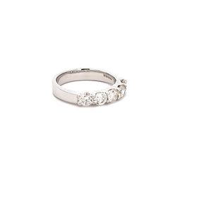 14k White Gold Diamond Band