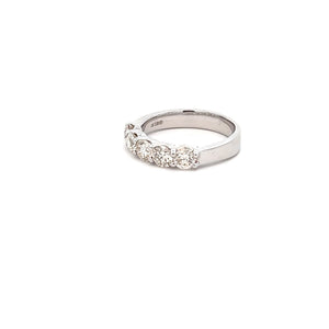 14k White Gold Diamond Band