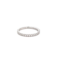 14k White Gold Diamond Band