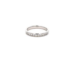 14k White Gold Diamond Band