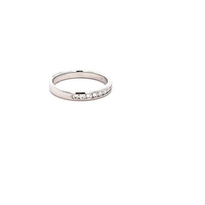 14k White Gold Diamond Band