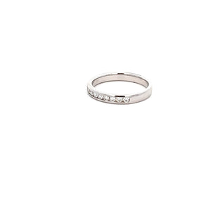 14k White Gold Diamond Band