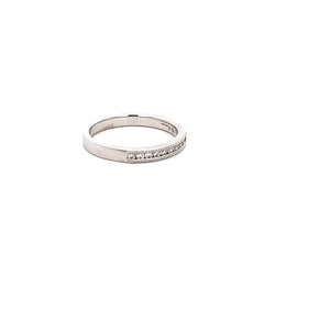 14k White Gold Diamond Band