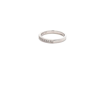 14k White Gold Diamond Band