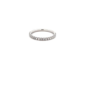 14k White Gold Diamond Band