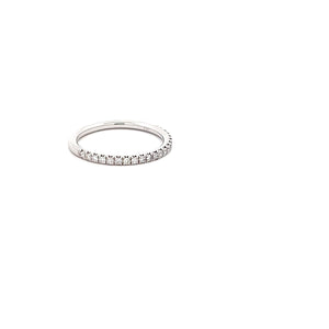 14k White Gold Diamond Band