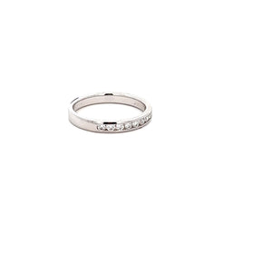 14k White Gold Diamond Band