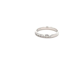 14k White Gold Diamond Band