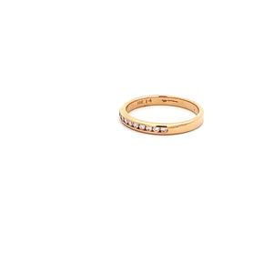 14k Yellow Gold Diamond Band