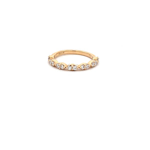 14k Yellow Gold Diamond Band