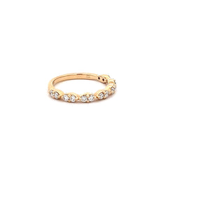 14k Yellow Gold Diamond Band