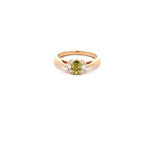 Load image into Gallery viewer, 14k Yellow Gold Peridot Ring with Diamonds
