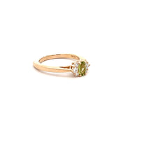 Load image into Gallery viewer, 14k Yellow Gold Peridot Ring with Diamonds
