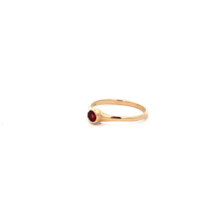 14k Yellow Gold Garnet Ring