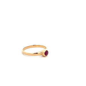 14k Yellow Gold Ruby Ring