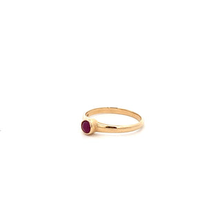 14k Yellow Gold Ruby Ring