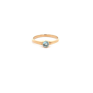 14k Yellow Gold Aquamarine Ring