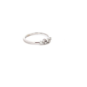 14k White Gold Diamond Band