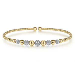 14k Two Tone Diamond Bracelet