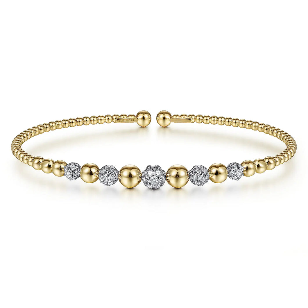 14k Two Tone Diamond Bracelet