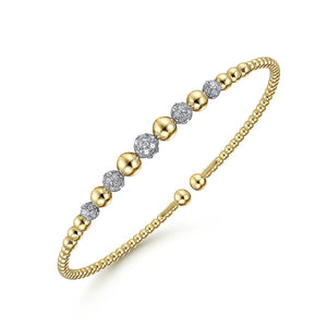 14k Two Tone Diamond Bracelet