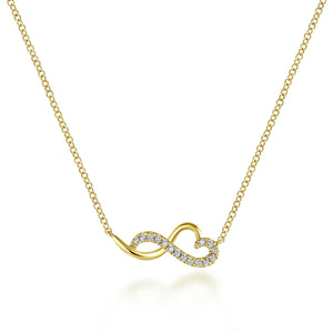 14k Yellow Gold Diamond Necklace