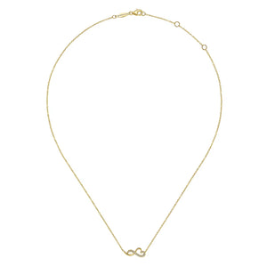 14k Yellow Gold Diamond Necklace